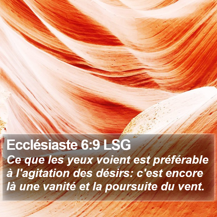 Ecclésiaste 6:9 LSG Bible Study