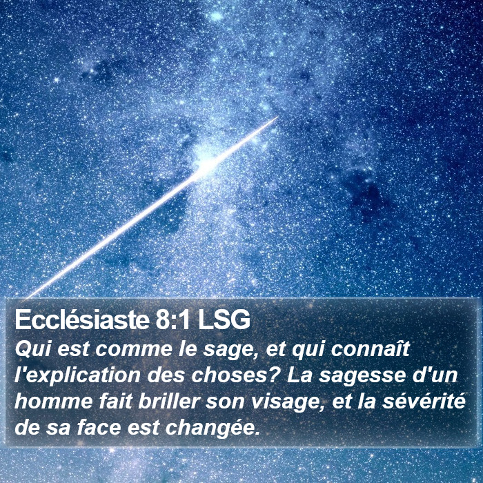 Ecclésiaste 8:1 LSG Bible Study