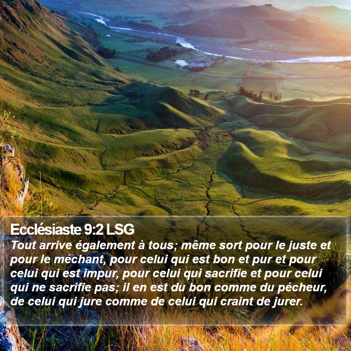 Ecclésiaste 9:2 LSG Bible Study