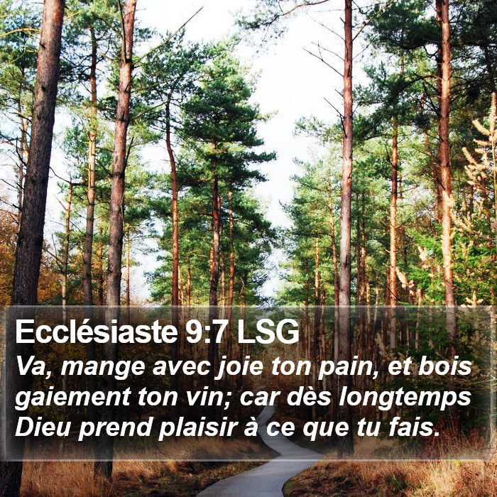 Ecclésiaste 9:7 LSG Bible Study