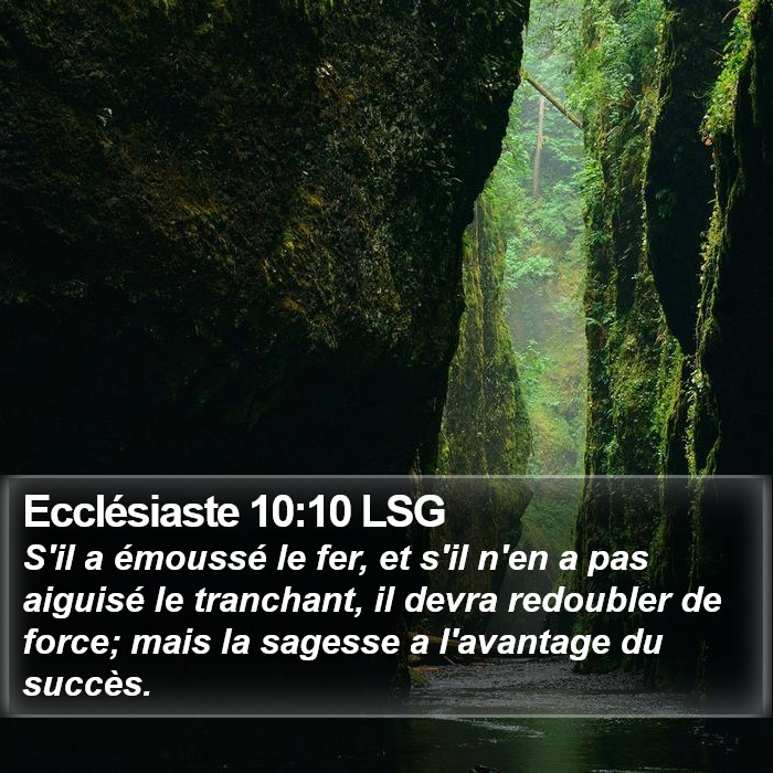 Ecclésiaste 10:10 LSG Bible Study