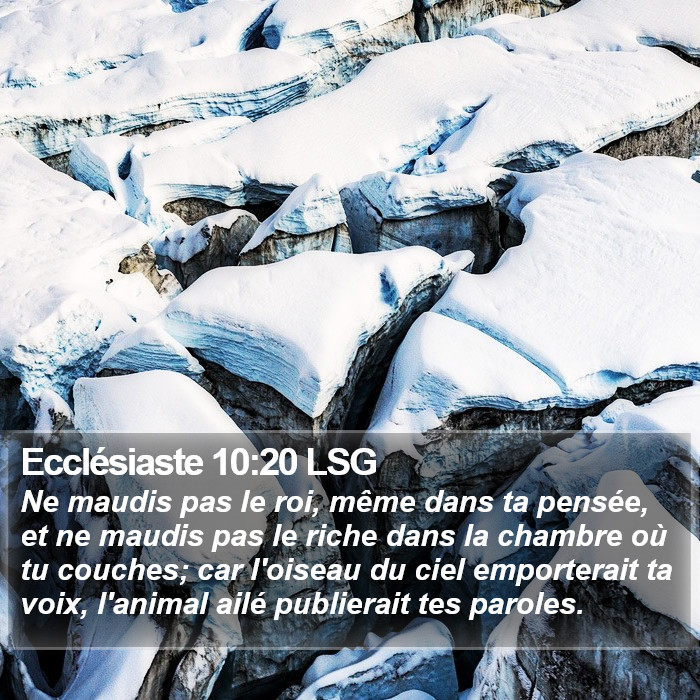 Ecclésiaste 10:20 LSG Bible Study