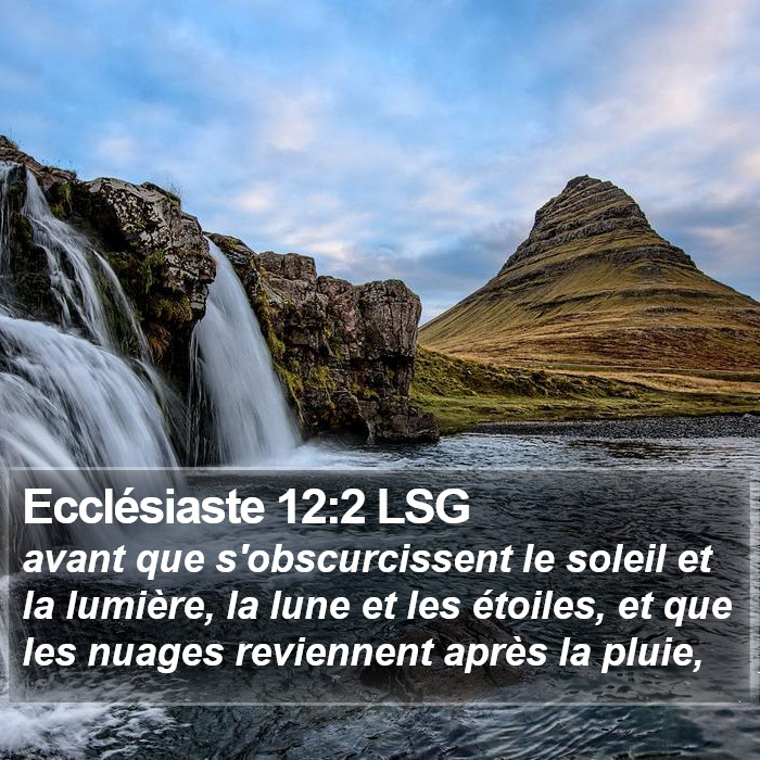 Ecclésiaste 12:2 LSG Bible Study