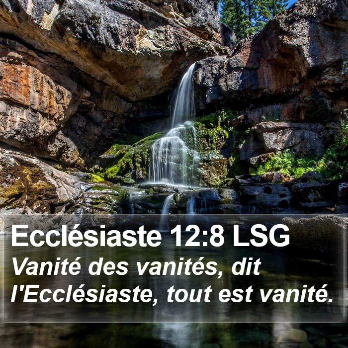 Ecclésiaste 12:8 LSG Bible Study