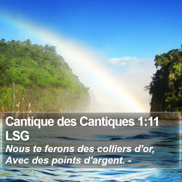 Cantique des Cantiques 1:11 LSG Bible Study