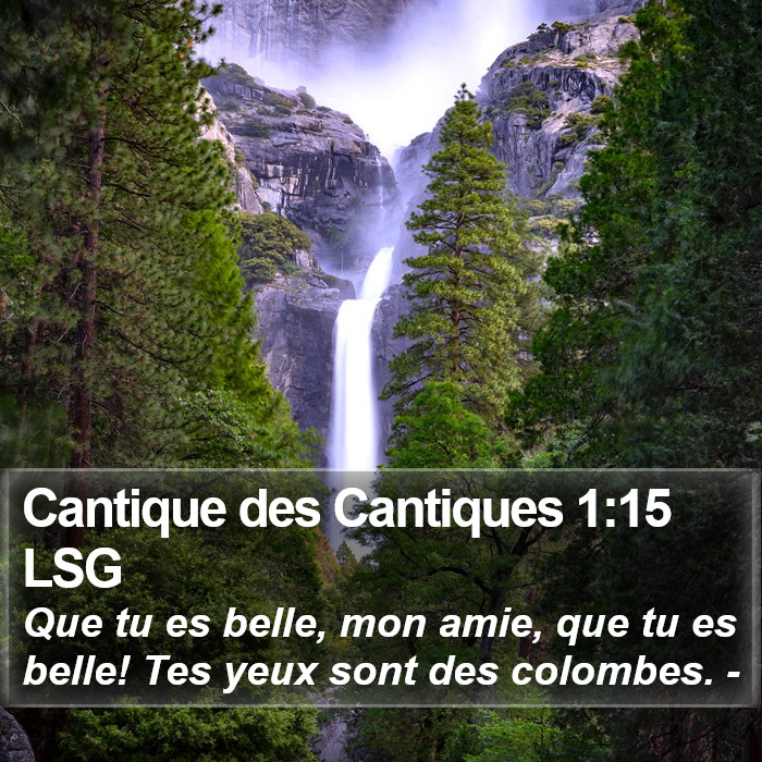 Cantique des Cantiques 1:15 LSG Bible Study