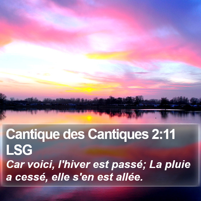 Cantique des Cantiques 2:11 LSG Bible Study