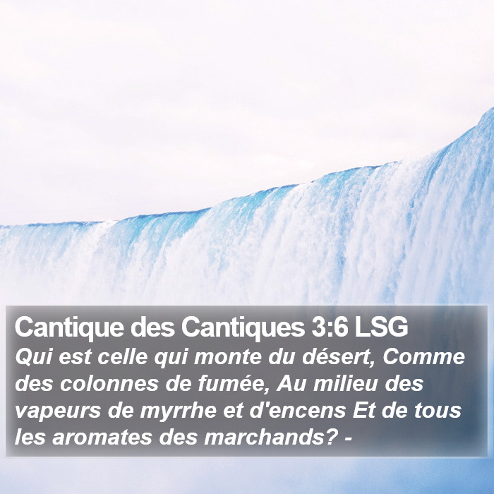 Cantique des Cantiques 3:6 LSG Bible Study
