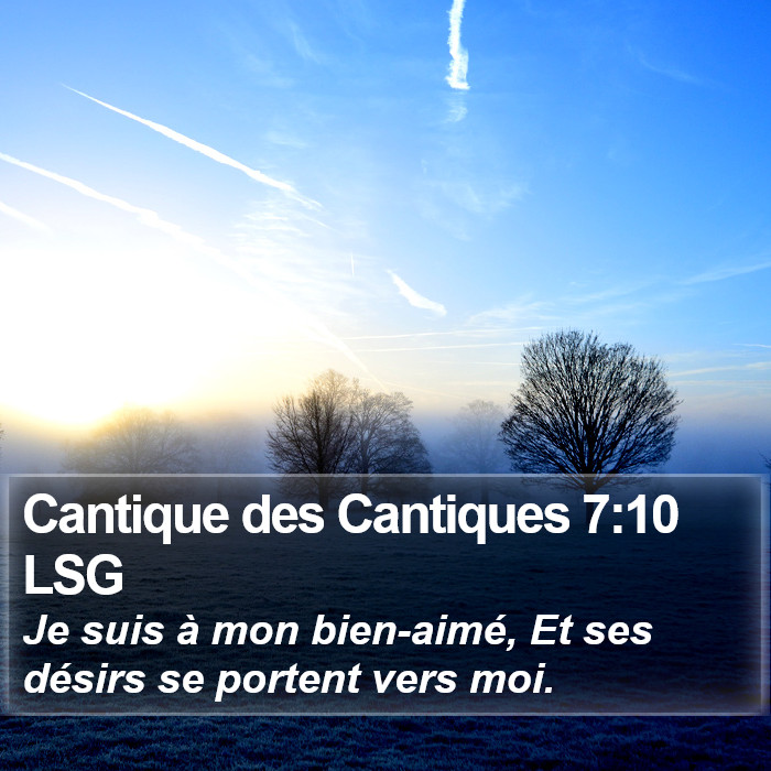 Cantique des Cantiques 7:10 LSG Bible Study