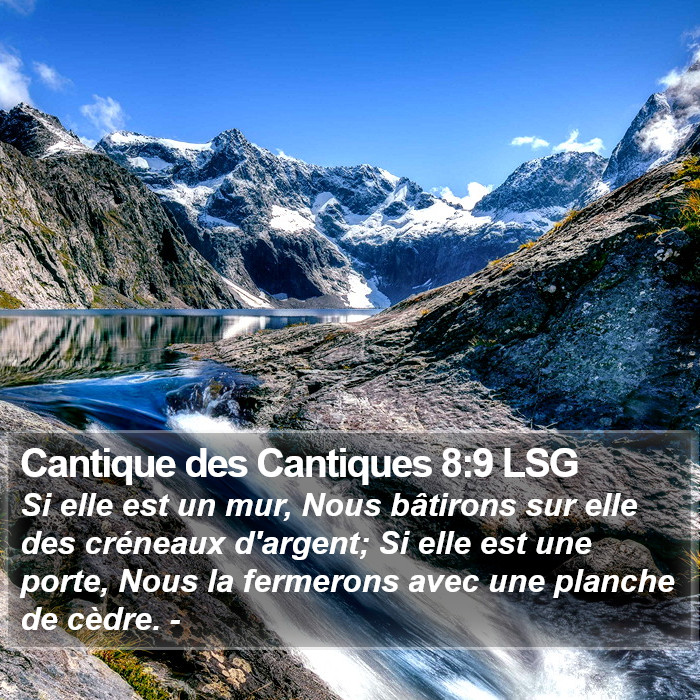 Cantique des Cantiques 8:9 LSG Bible Study