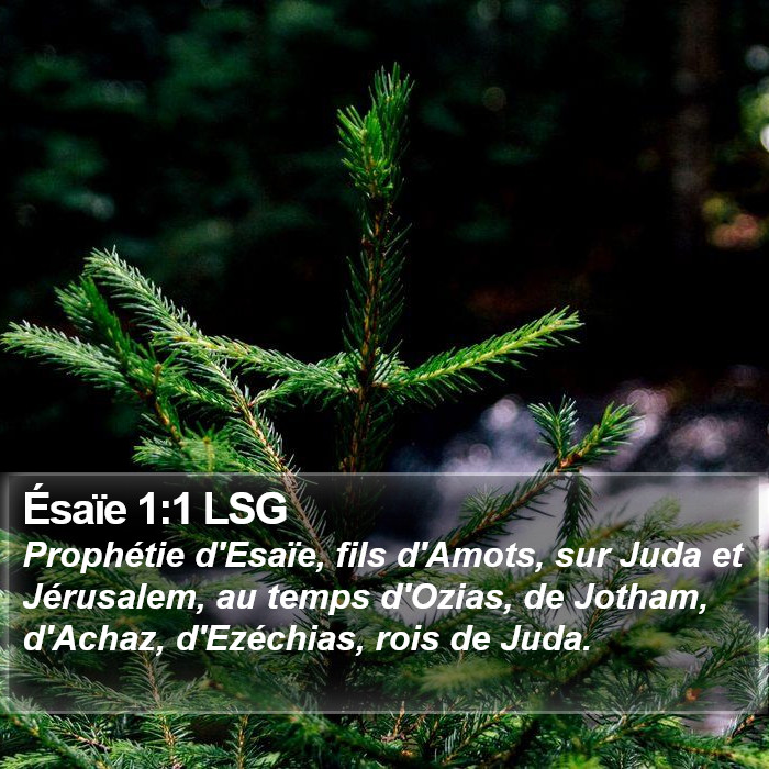 Ésaïe 1:1 LSG Bible Study