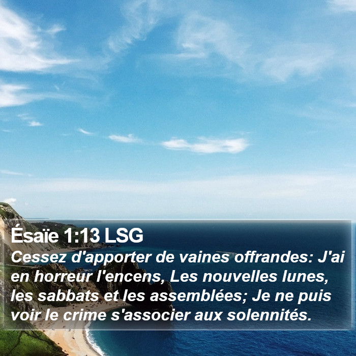 Ésaïe 1:13 LSG Bible Study