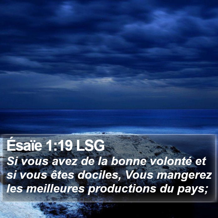 Ésaïe 1:19 LSG Bible Study