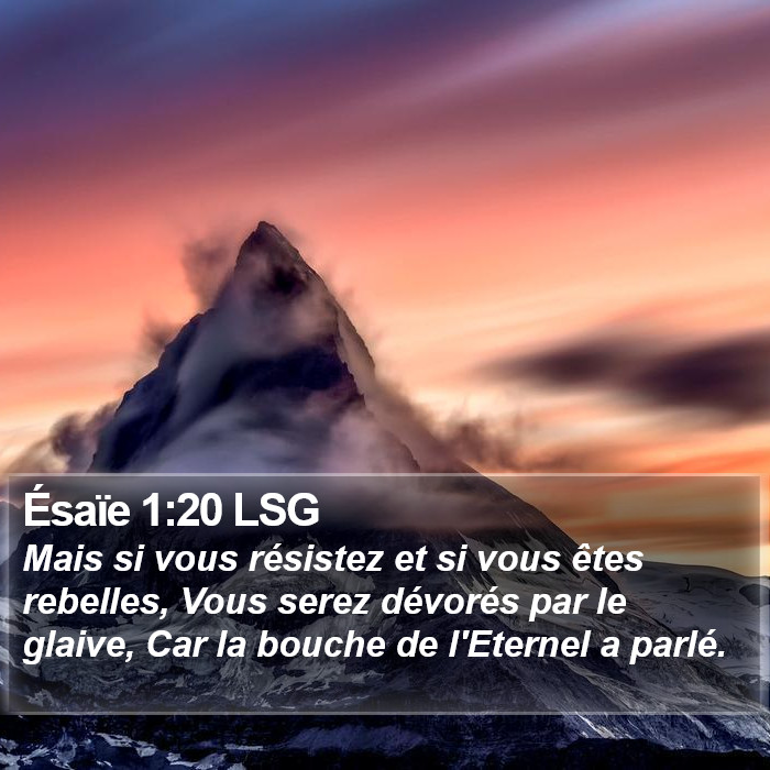 Ésaïe 1:20 LSG Bible Study