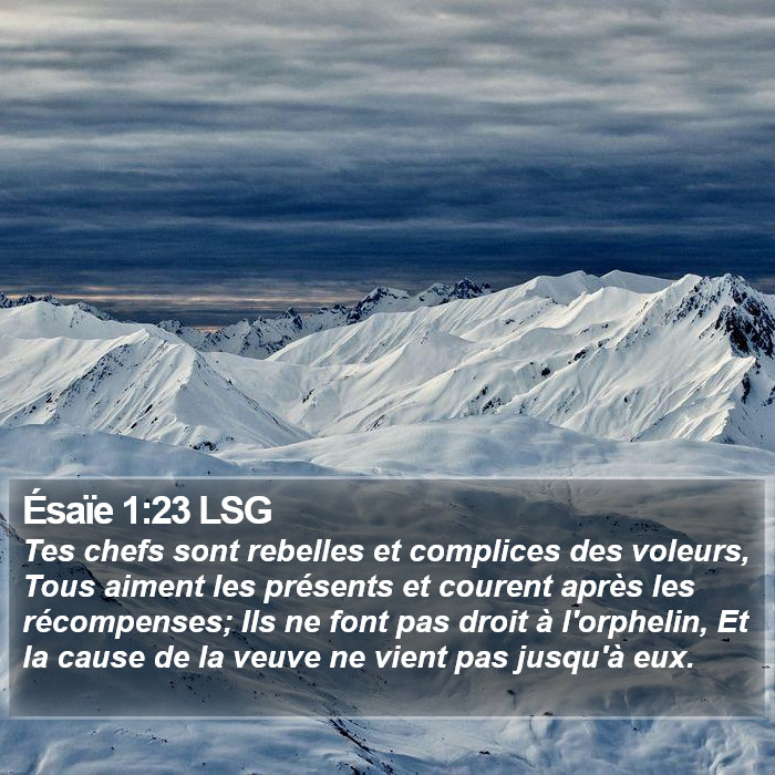 Ésaïe 1:23 LSG Bible Study