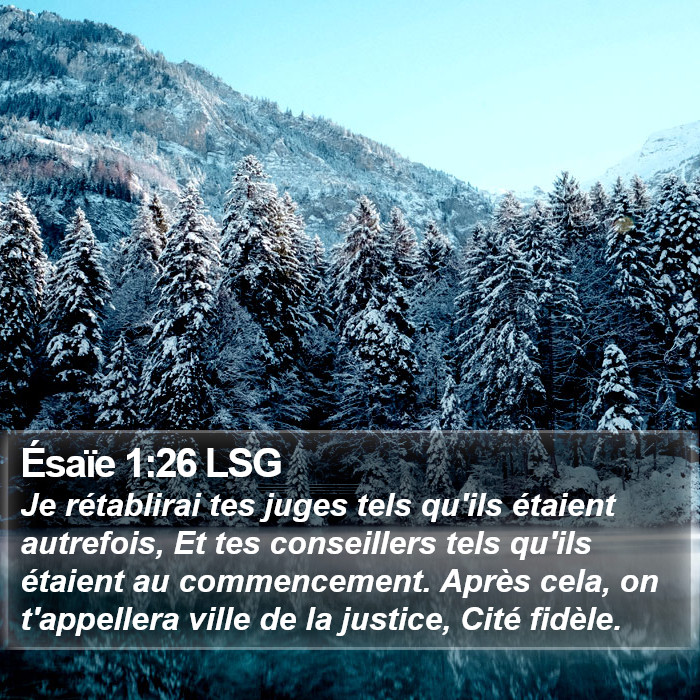 Ésaïe 1:26 LSG Bible Study