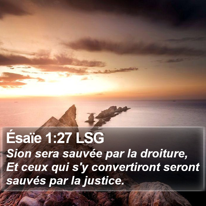 Ésaïe 1:27 LSG Bible Study