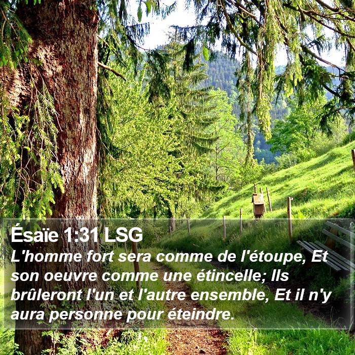 Ésaïe 1:31 LSG Bible Study