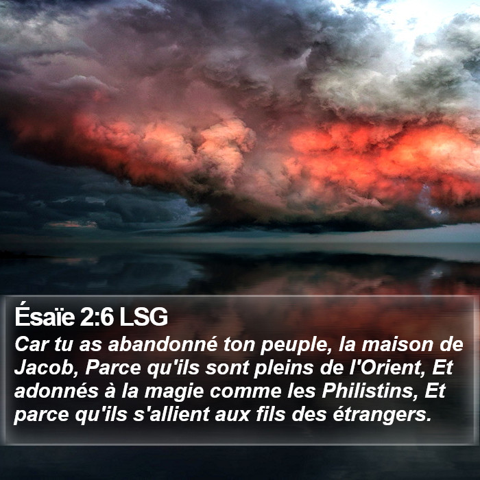 Ésaïe 2:6 LSG Bible Study