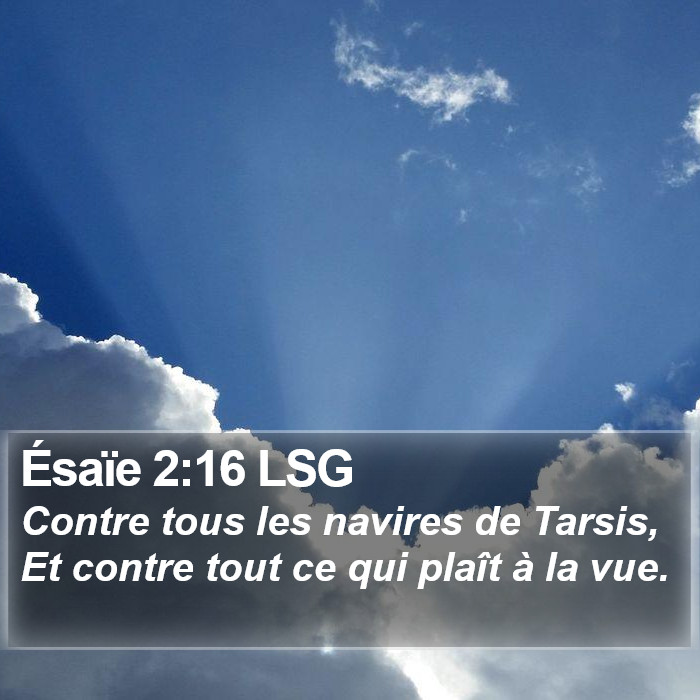 Ésaïe 2:16 LSG Bible Study