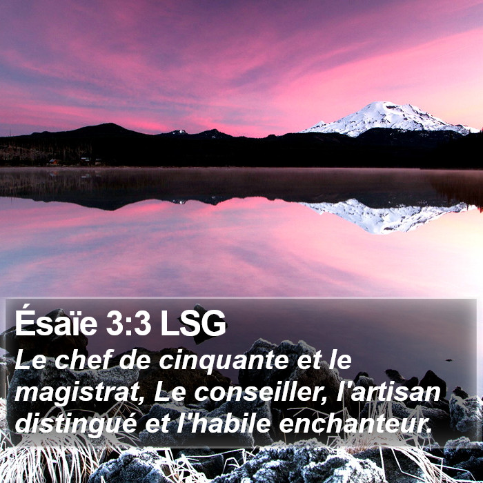 Ésaïe 3:3 LSG Bible Study