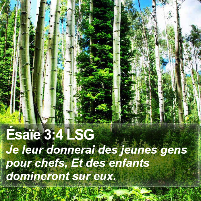 Ésaïe 3:4 LSG Bible Study