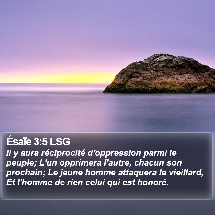 Ésaïe 3:5 LSG Bible Study