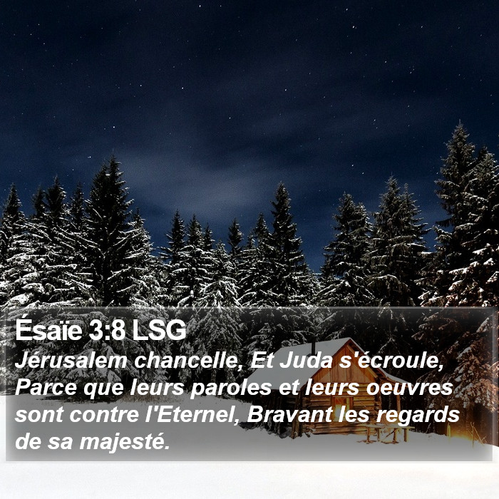 Ésaïe 3:8 LSG Bible Study