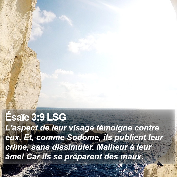 Ésaïe 3:9 LSG Bible Study