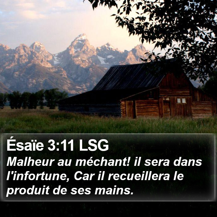 Ésaïe 3:11 LSG Bible Study