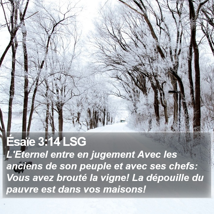 Ésaïe 3:14 LSG Bible Study