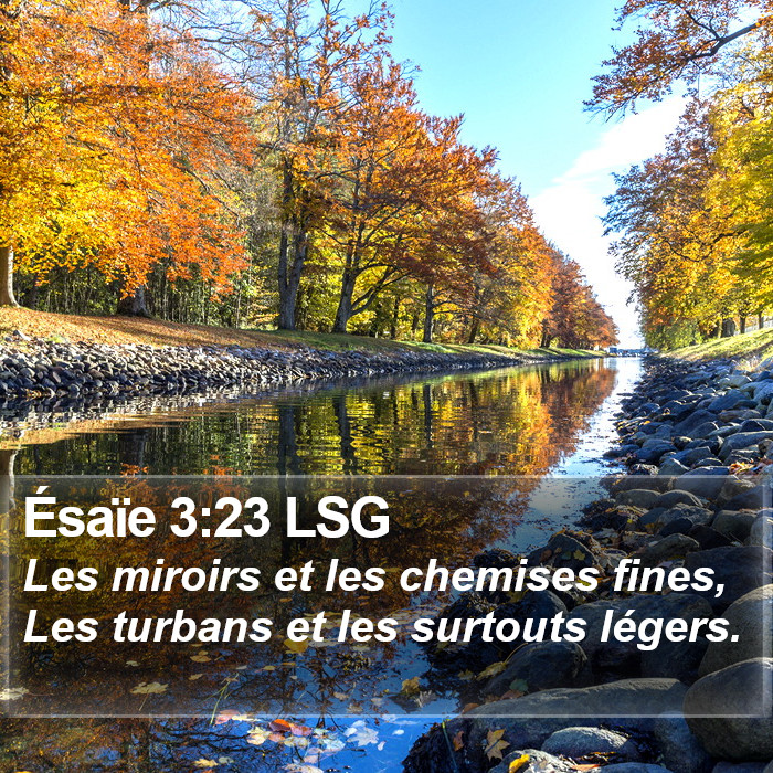 Ésaïe 3:23 LSG Bible Study