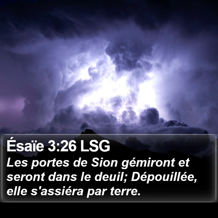 Ésaïe 3:26 LSG Bible Study