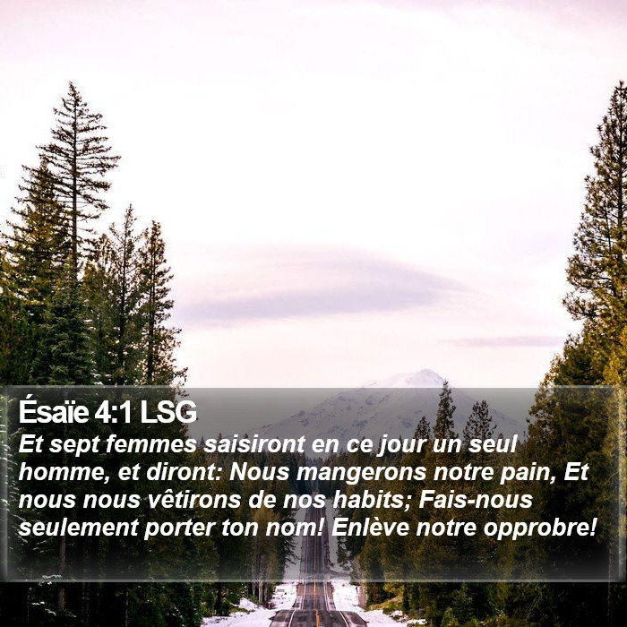 Ésaïe 4:1 LSG Bible Study