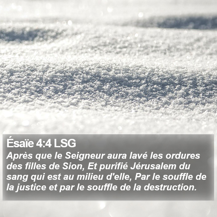 Ésaïe 4:4 LSG Bible Study