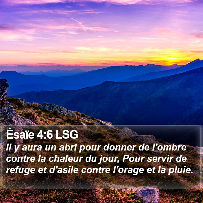 Ésaïe 4:6 LSG Bible Study