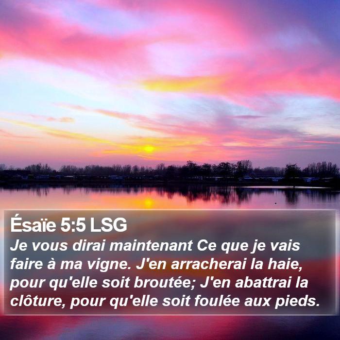 Ésaïe 5:5 LSG Bible Study