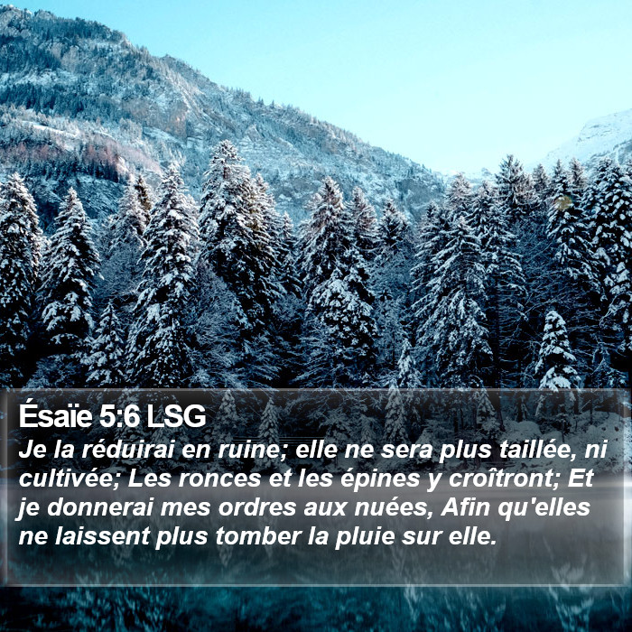 Ésaïe 5:6 LSG Bible Study