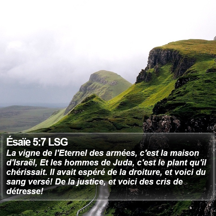 Ésaïe 5:7 LSG Bible Study