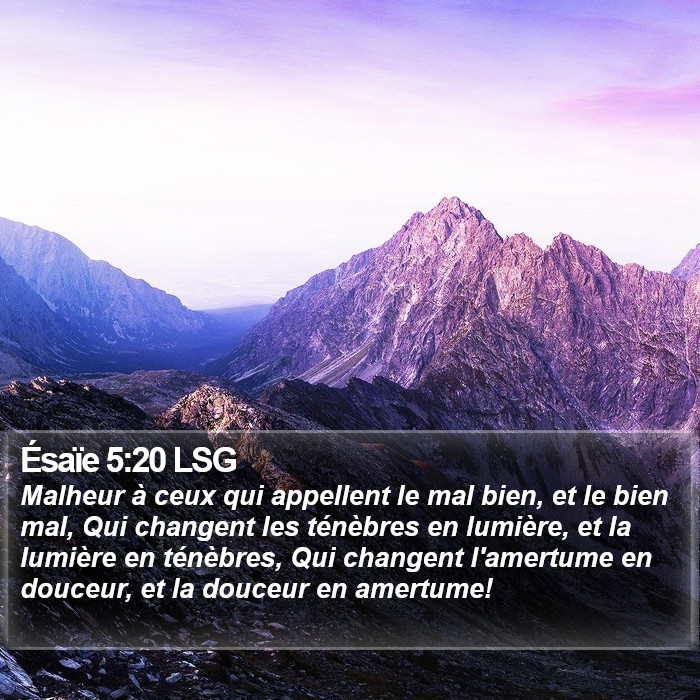 Ésaïe 5:20 LSG Bible Study