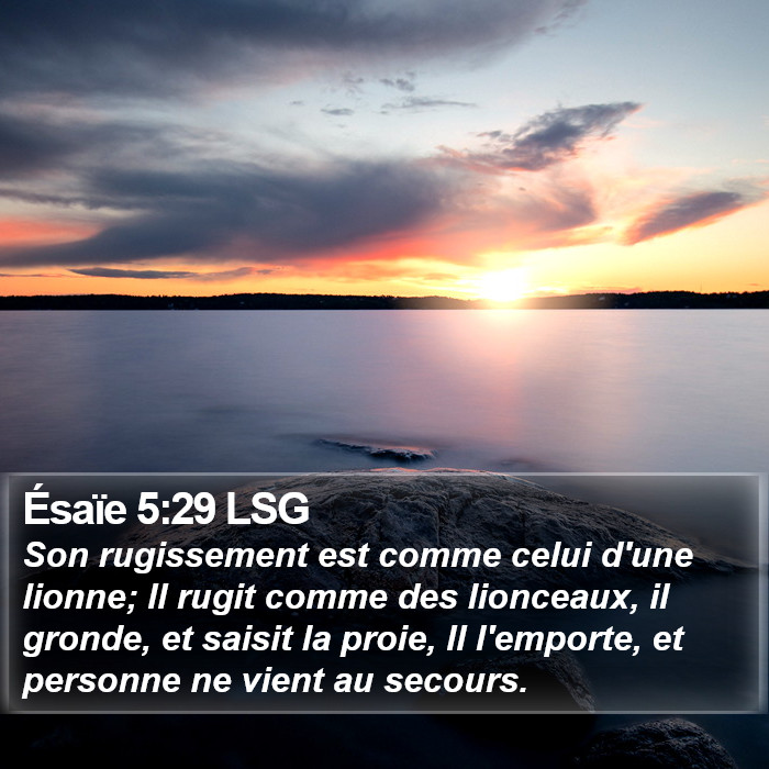 Ésaïe 5:29 LSG Bible Study