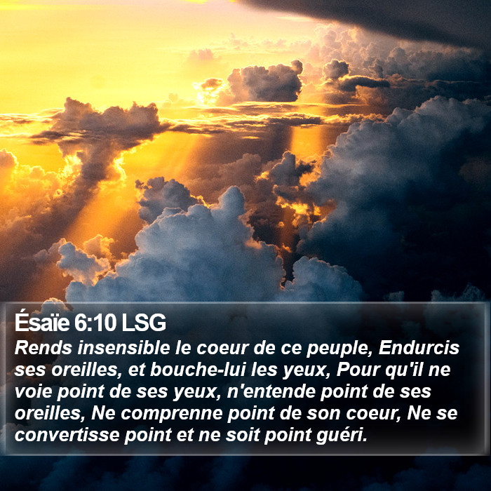 Ésaïe 6:10 LSG Bible Study