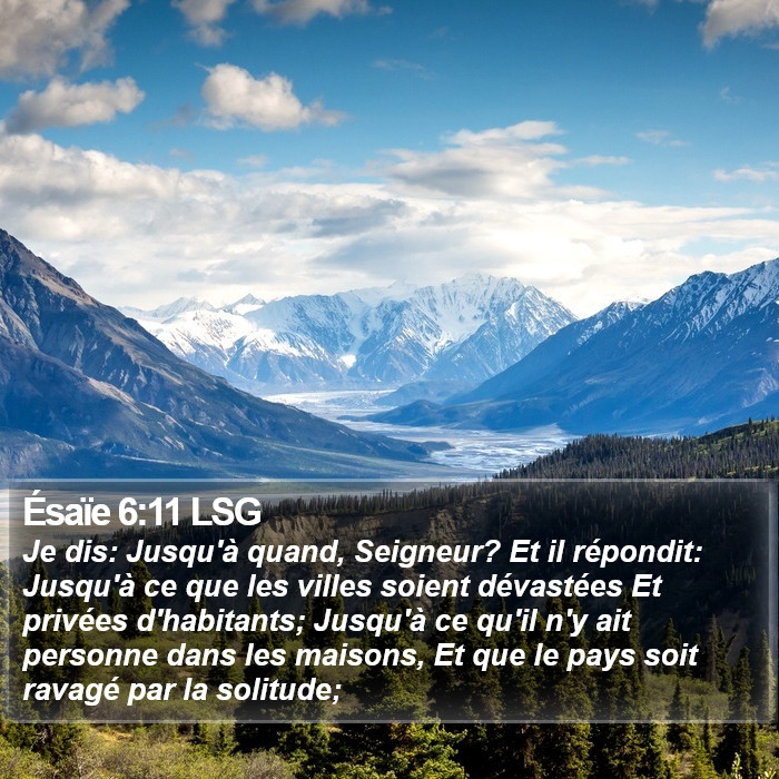 Ésaïe 6:11 LSG Bible Study