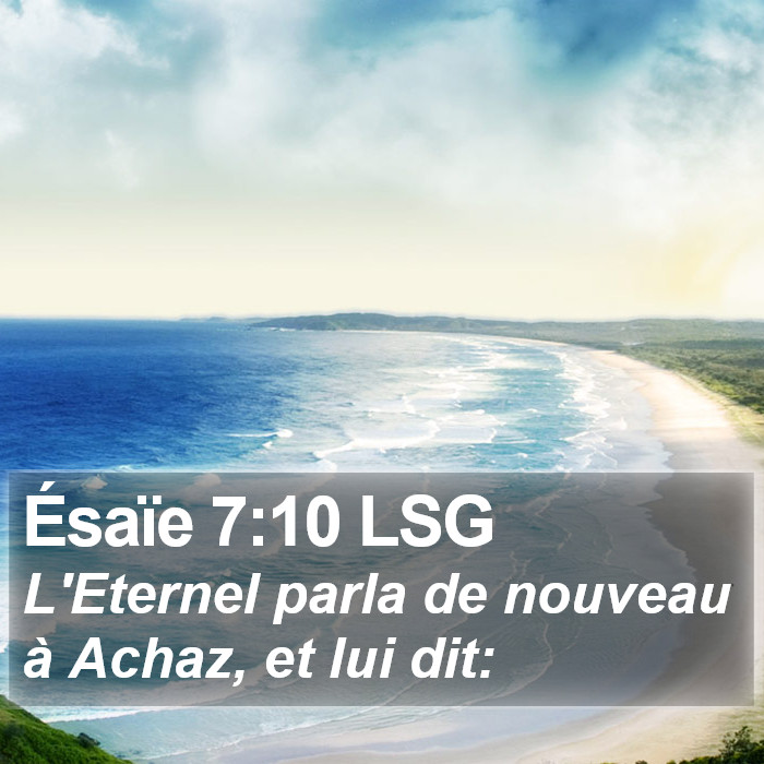 Ésaïe 7:10 LSG Bible Study