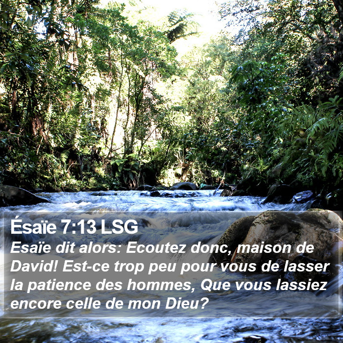 Ésaïe 7:13 LSG Bible Study