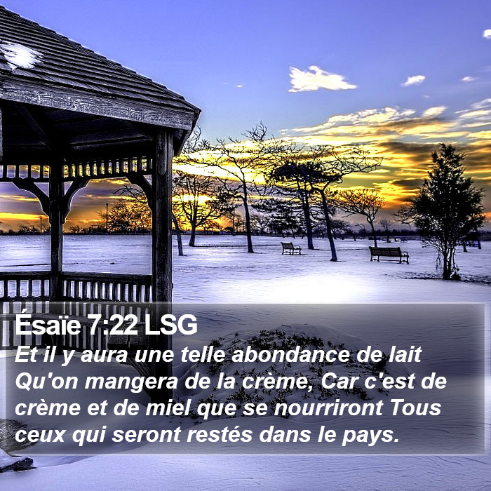 Ésaïe 7:22 LSG Bible Study