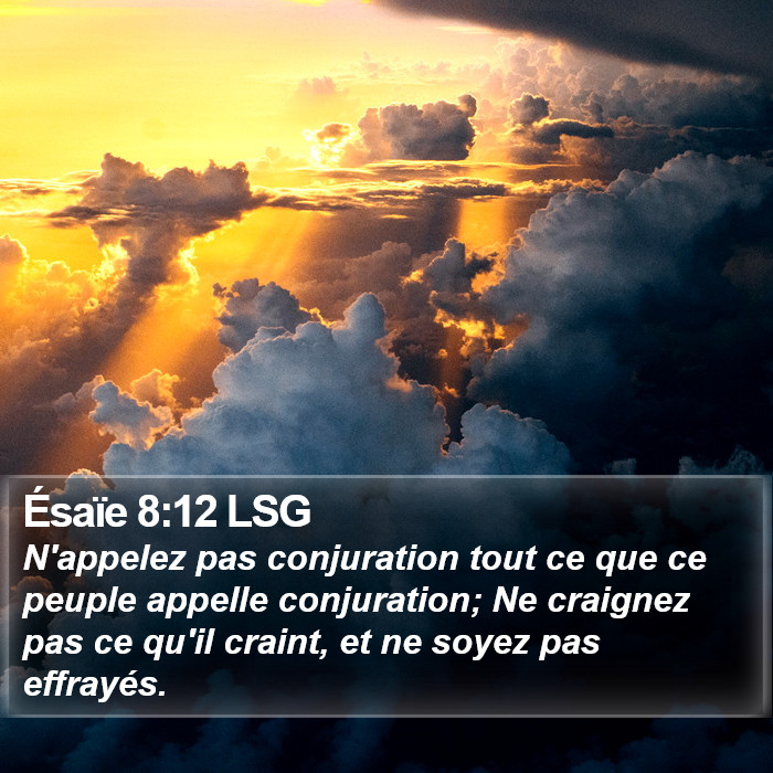 Ésaïe 8:12 LSG Bible Study