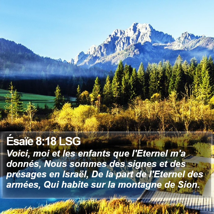 Ésaïe 8:18 LSG Bible Study