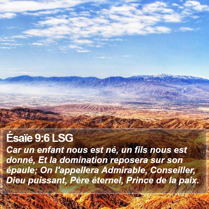 Ésaïe 9:6 LSG Bible Study