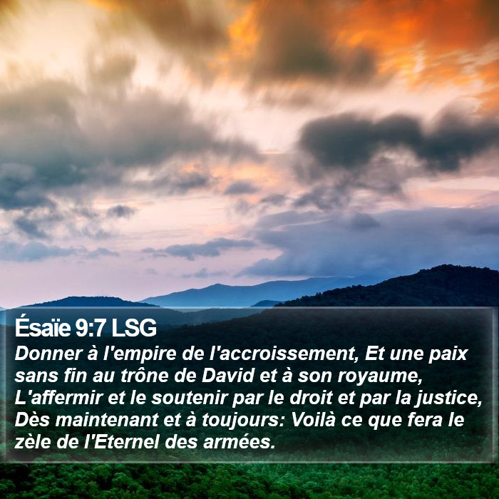 Ésaïe 9:7 LSG Bible Study